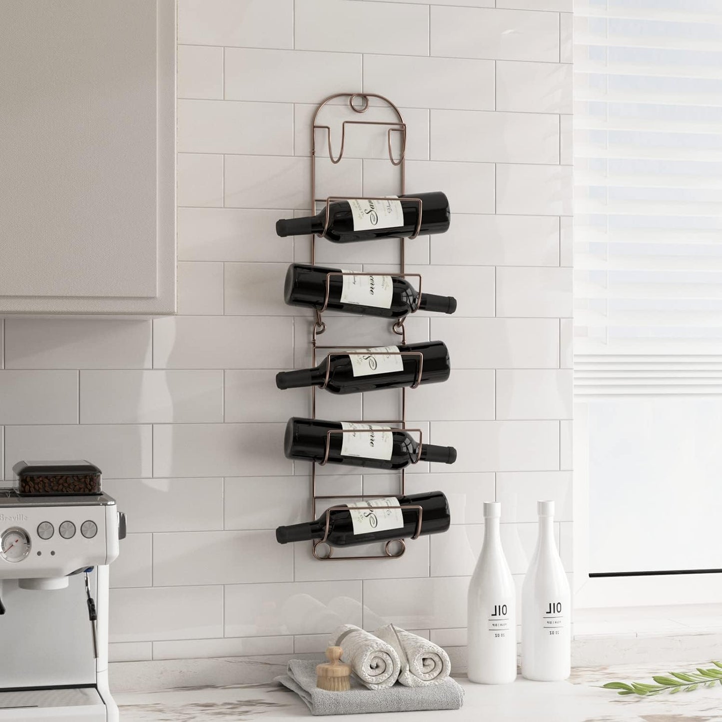 Towel Racks for Bathroom Wall Mounted Metal Wine Rack Towel Shelf Towel Holder for Bath Antique Bronze