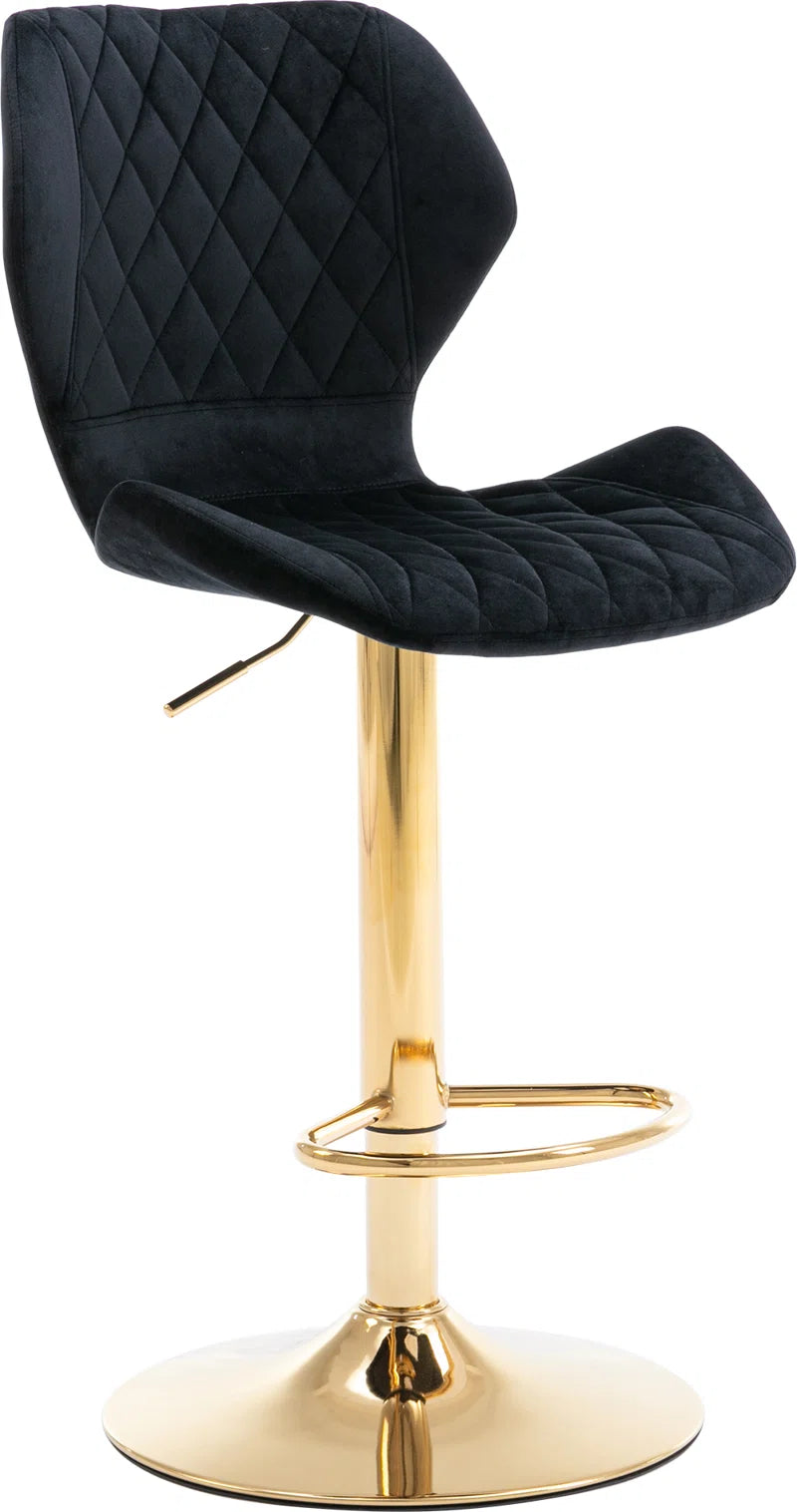 Tierone Upholstered Swivel Adjustable Height Counter Stool with Metal Frame, Modern Velvet Counter Stool