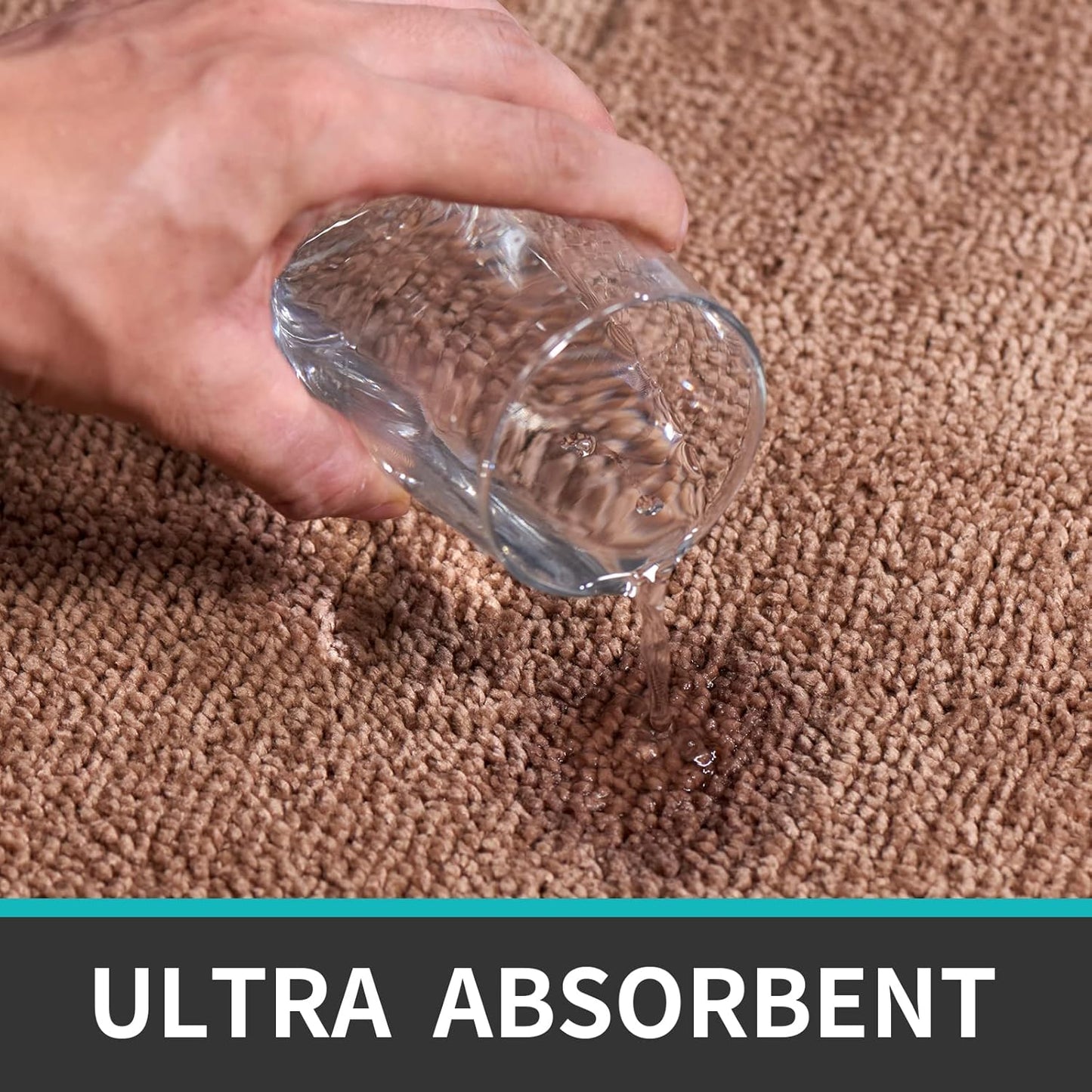 Bath Rugs Set 3 Pieces Bathroom Mat Soft Absorbent Plush Shaggy Soft Floor Non Slip Shower Bath Tub Machine Washable BARK