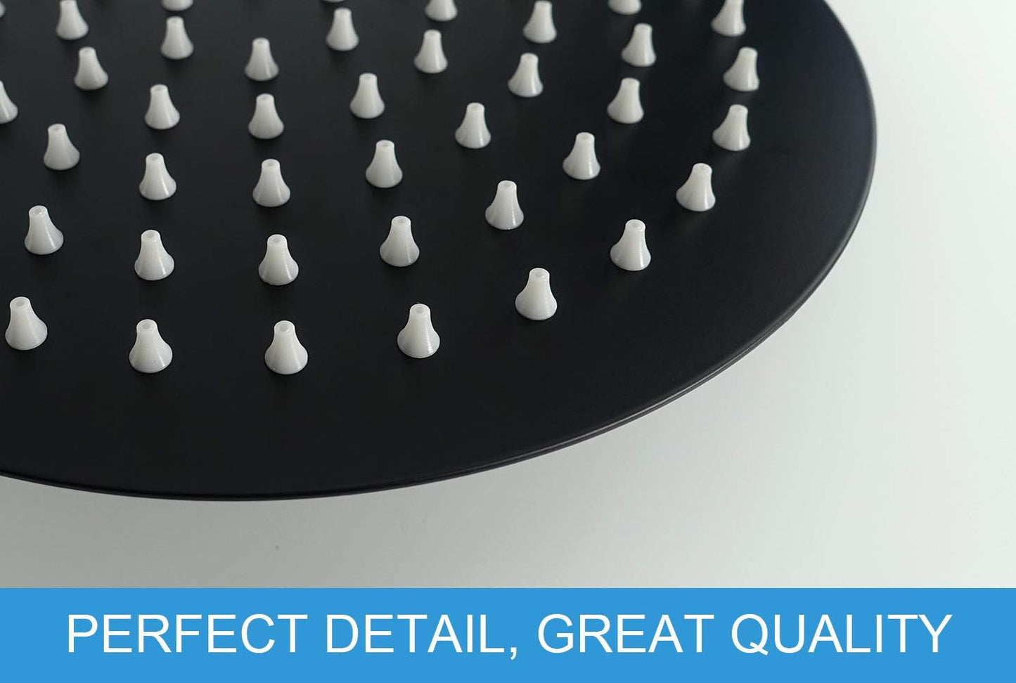 Rain Shower Head, Ultra-Thin Design-Pressure Boosting, Awesome Some Experience, High Flow Stainless Steel Rainfall Head (6 Inch,Matte Black)