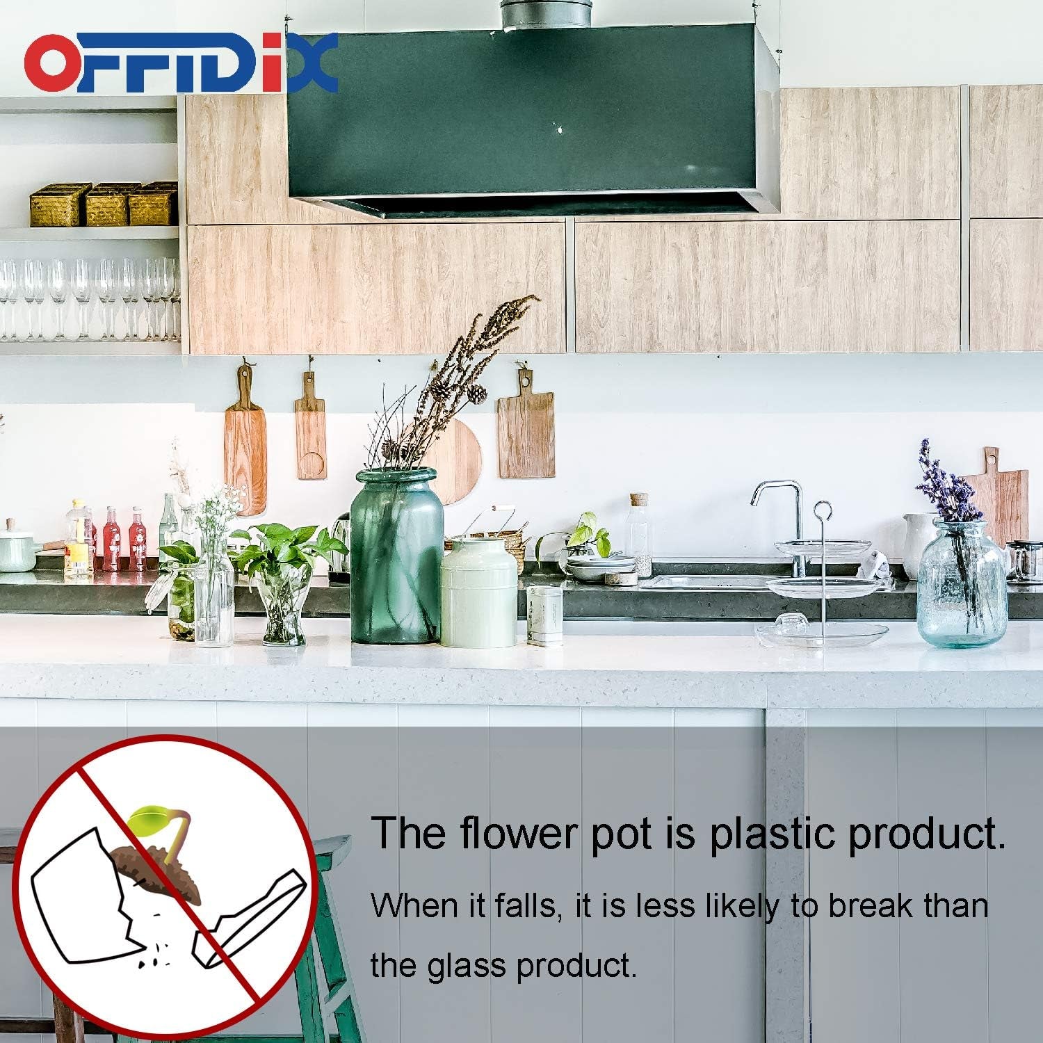 Artificial Plants,Mini Artifical Flower with Plastic White Square Pots Office Plant Topiary Shrubs Fake Plants for Bathroom,House Decorations