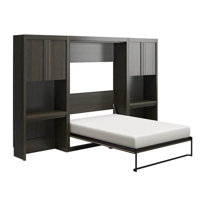 Wexford Murphy Storage Bed with 2 Vanity/Desk Storage Cabinets and Drawers