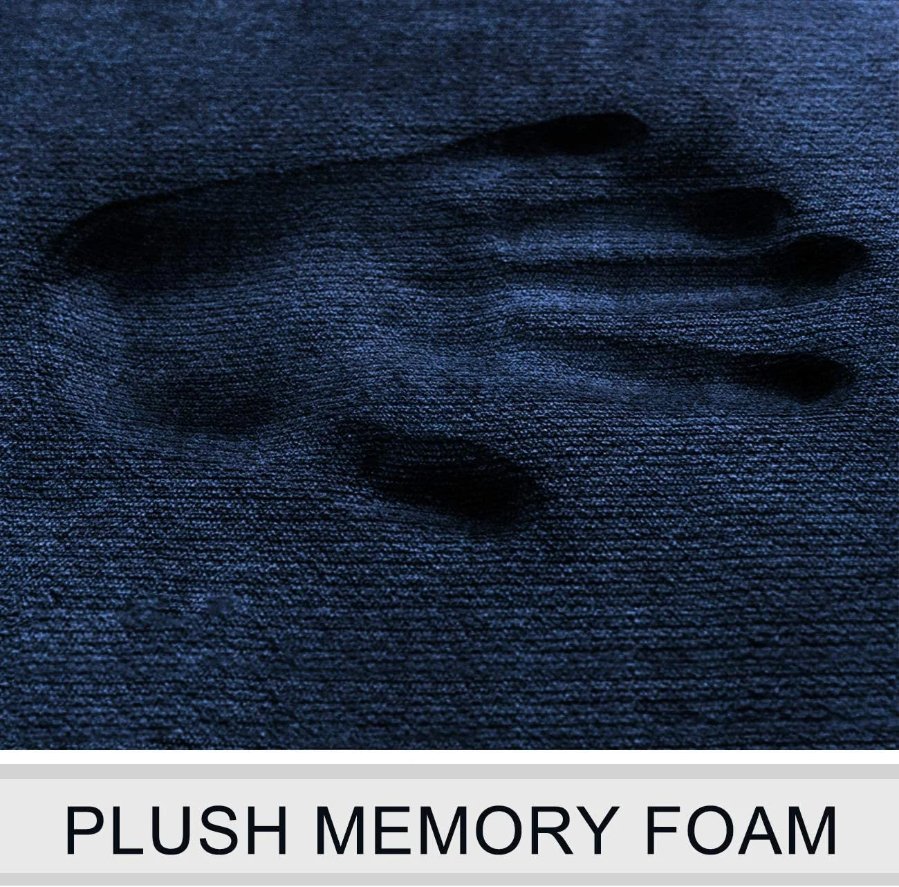 Blue Memory Foam Polyvinyl Chloride Bath Rugs, 31" X 20", Non Slip 3 Count
