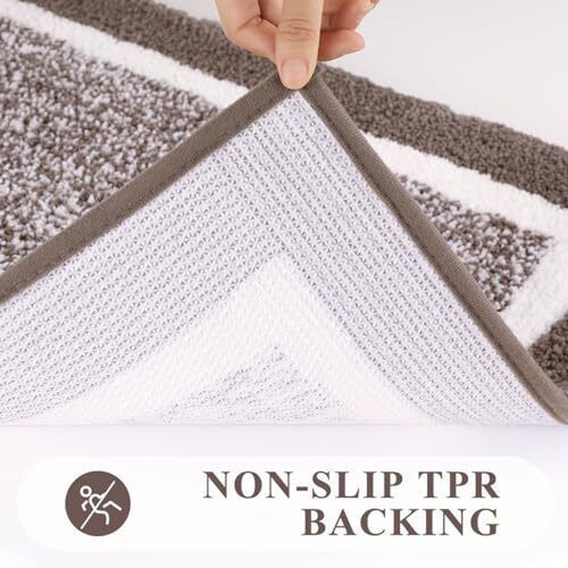 3 Piece Bath Mat Set Bathroom Rugs, Non 18"X26"+18"X48