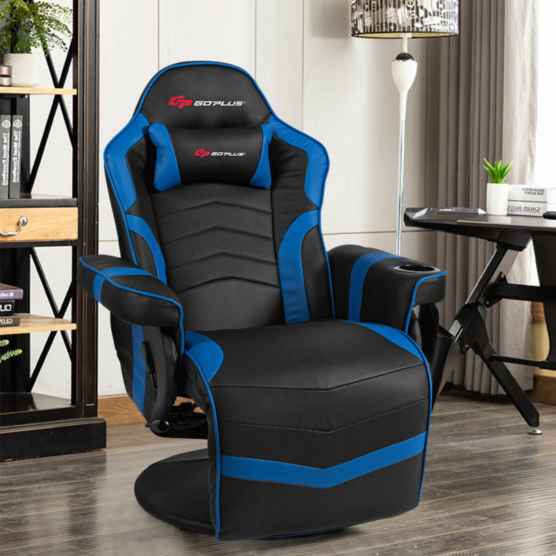Ergonomic High Back Massage Gaming Chair Gaming Recliner with Pillow