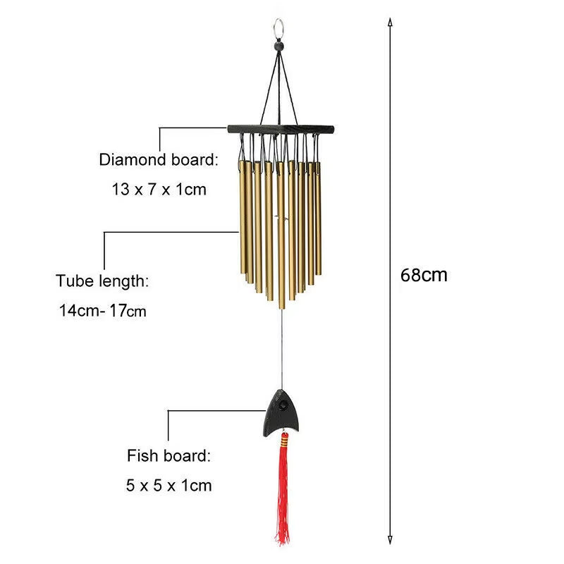 Creative 16 Tubes Windchime Large Bells Wind Chimes Chapel Home Decor for Garden Outdoor Decoration Decor Gifts Home Decor