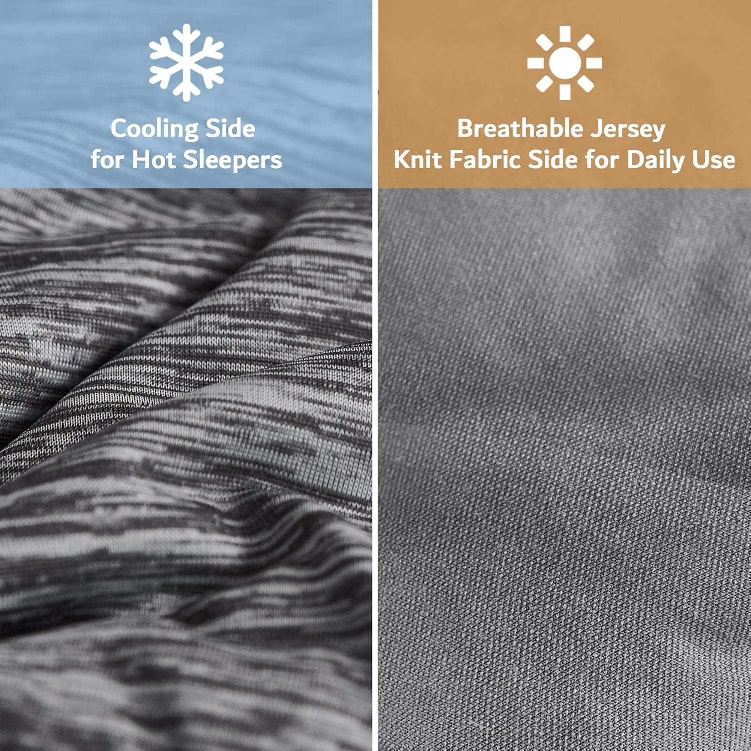 Grey King Comforter Set, 3 Pieces Reversible Cooling & Breathable Comforter, Lightweight All Season down Alternative Bedding Comforter Set (106"X90")