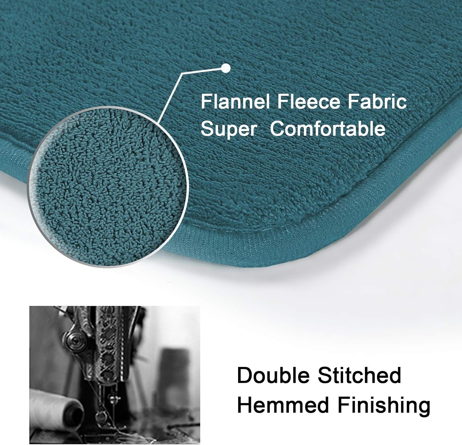 2 Pack Non Slip Memory Foam Bathroom Rugs Non Slip Bath Mat Set Absorbent Super Cozy, Flannel Bathroom Rugs