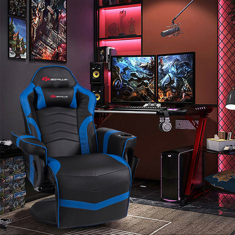 Ergonomic High Back Massage Gaming Chair Gaming Recliner with Pillow