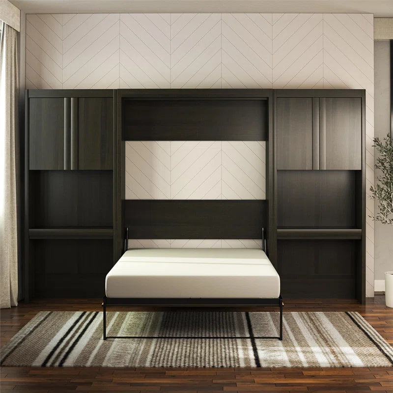 Wexford Murphy Storage Bed with 2 Vanity/Desk Storage Cabinets and Drawers