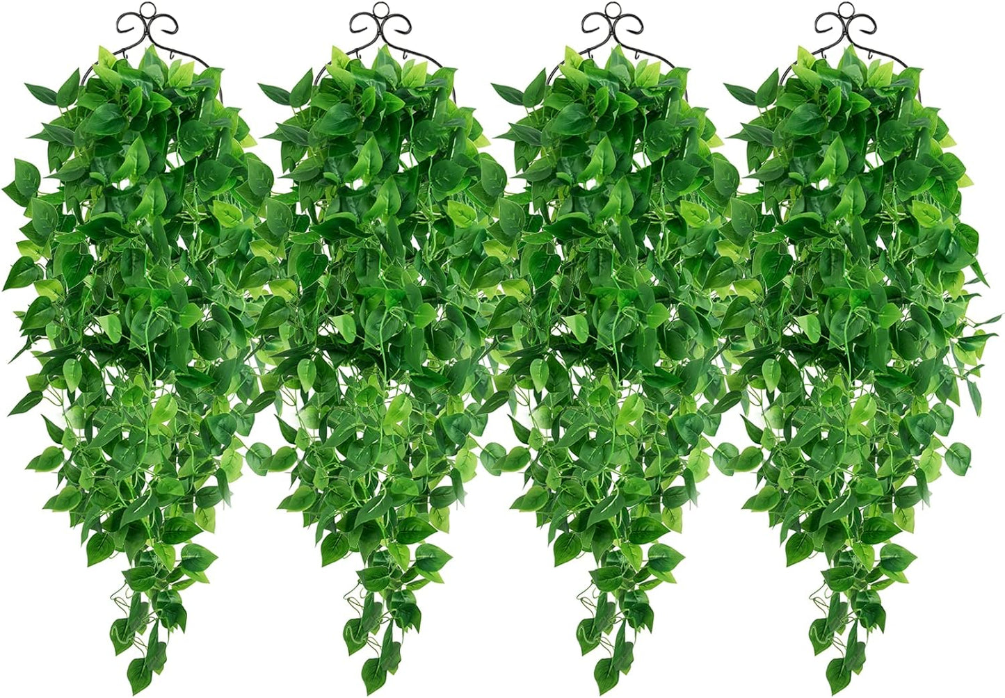 4Pcs Artificial Hanging Plants 3.6Ft Fake Ivy Vines, Fake Hanging Plants Artificial Plants for Kitchen Garden Wedding Indoor Outdoor Decoration