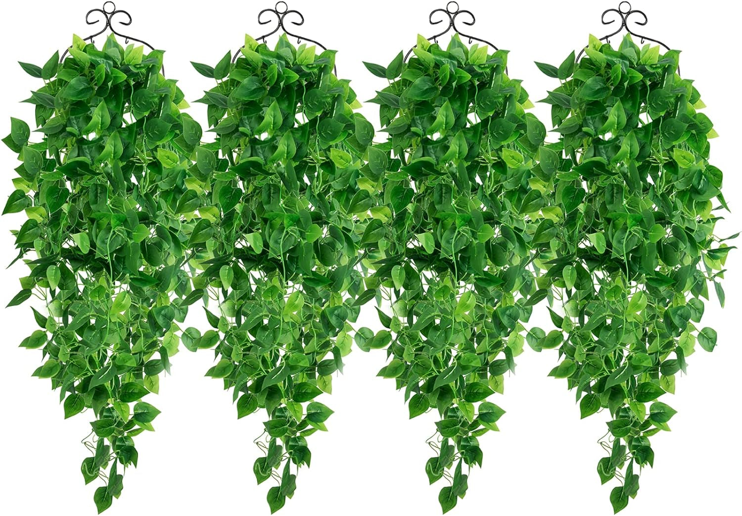 4Pcs Artificial Hanging Plants 3.6Ft Fake Ivy Vines, Fake Hanging Plants Artificial Plants for Kitchen Garden Wedding Indoor Outdoor Decoration