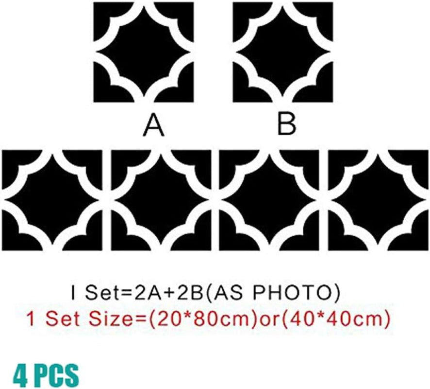 3D Mirror Wall Stickers, 4 Pcs Acrylic Crystal Art Wall Decal, Self Adhesive Removable Mirror Plastic Wall Sheet Tiles DIY Home Decoration for Living Room Bedroom Stair Wall Decor (4PCS, Square)