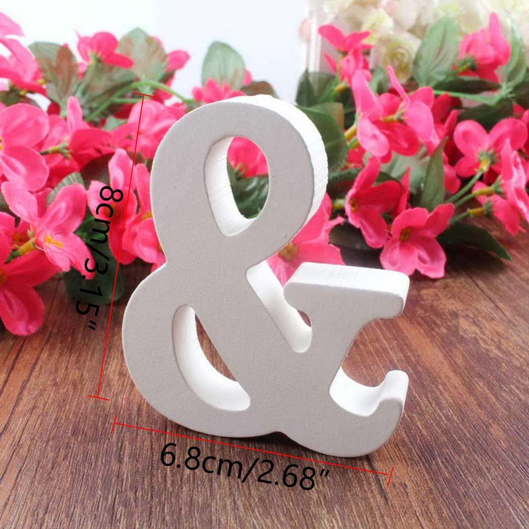 Mr Mrs Sign Letters 3D White Wooden Letters Decoration Wooden Mr and Mrs Letters for Party Wedding Table Decoration Photo Props (White)