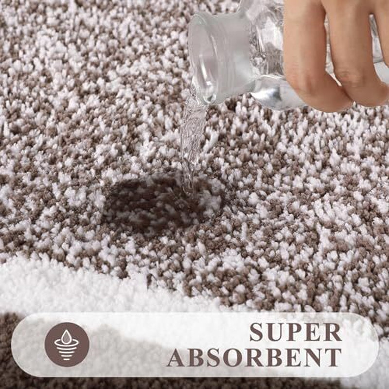 3 Piece Bath Mat Set Bathroom Rugs, Non 18"X26"+18"X48