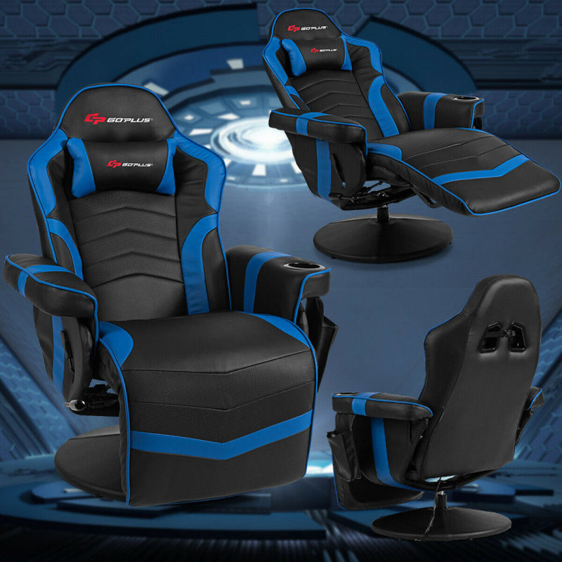 Ergonomic High Back Massage Gaming Chair Gaming Recliner with Pillow