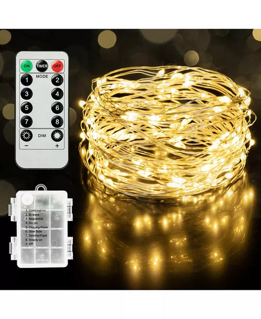 Color Changing Fairy Lights USB Powered with Remote and Timer for Party Decor - 33 Ft