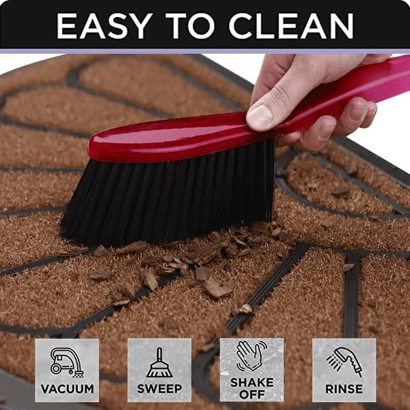 Front Door Mat - Low Pile Front Door Mat outside Entrance - Muddy Dirt Trapping Welcome Matt Outdoor - Rubber Backing anti Slip Indoor Doormat Entrance, 30" X 17", Bright Brown