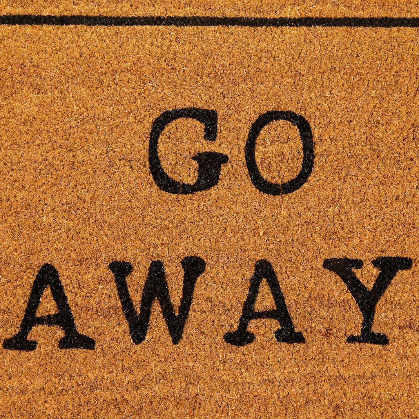 Go Away Doormat, Funny Front Door Welcome Mat for Outdoor Porch or Patio, Natural Coco Coir (17 X 30 In)