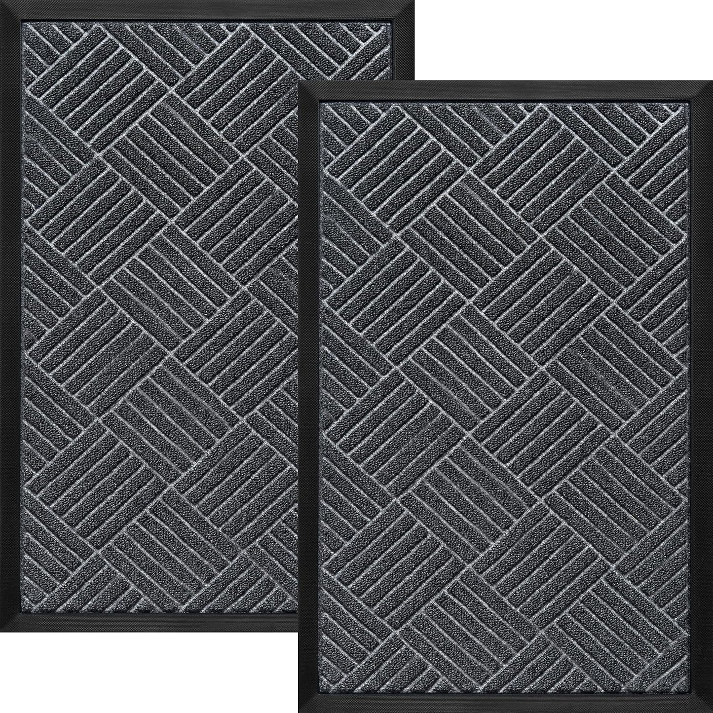 2 Pack Door Mat - Outdoor Mat - Front Door Mat - Welcome Mat - Welcome Mats Outdoor - Door Mats Outdoor - Front Door Mat Outdoor Entrance - Doormat 30X18 - Door Mat Outdoor - Indoor Door Mat