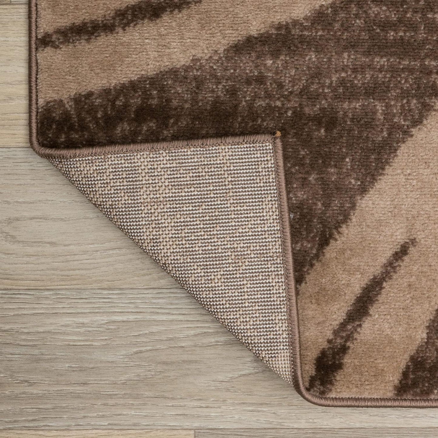 Modern Wavy Circles Design Area Rug 10' X 14' Brown