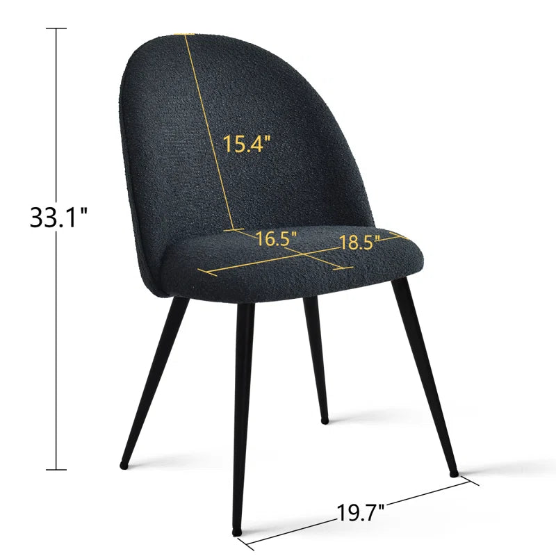Bende 19'' H Fabric Upholstered Metal Side Chair