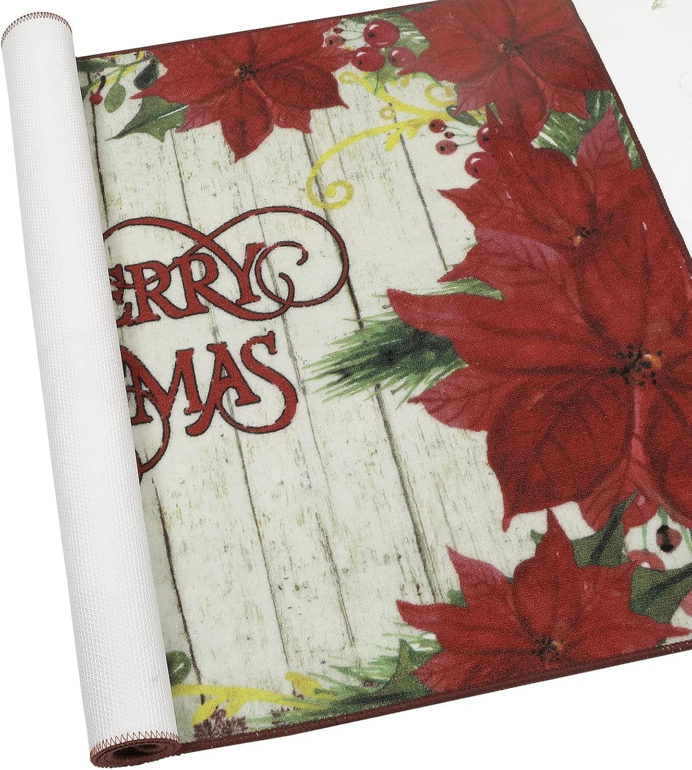 Christmas Kitchen Mats and Rugs Runner Set 2 Pieces Non Slip Kitchen Floor Rug Carpet Indoor Outdoor Floor Mat for Kitchen Sink,Laundry Room,Christmas Decorations