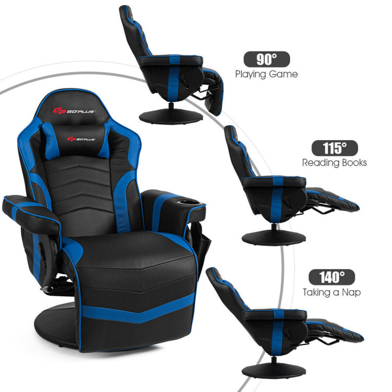 Ergonomic High Back Massage Gaming Chair Gaming Recliner with Pillow