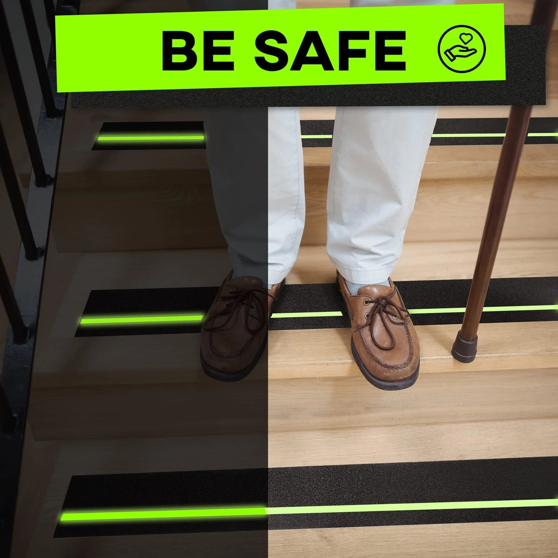 Grip Tape anti Slip for Stairs Outdoor Indoor 4 Inch X 35 Feet Glow in the Dark