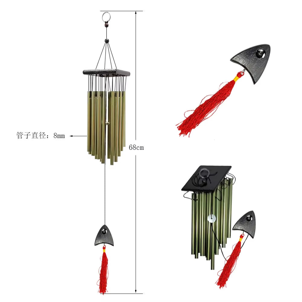 Creative 16 Tubes Windchime Large Bells Wind Chimes Chapel Home Decor for Garden Outdoor Decoration Decor Gifts Home Decor