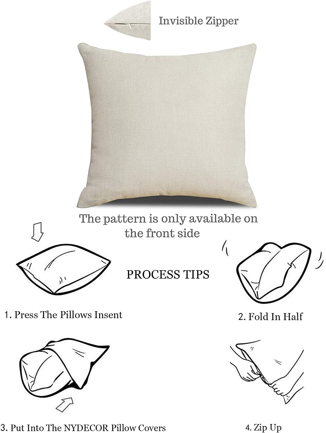 Farmhouse Pillow Covers Quote Throw Pillow Case Cotton Linen Farm Cushion Cover for Couch Sofa Bed 18X18 Set of 4 Farmhouse Decor Housewarming Gifts