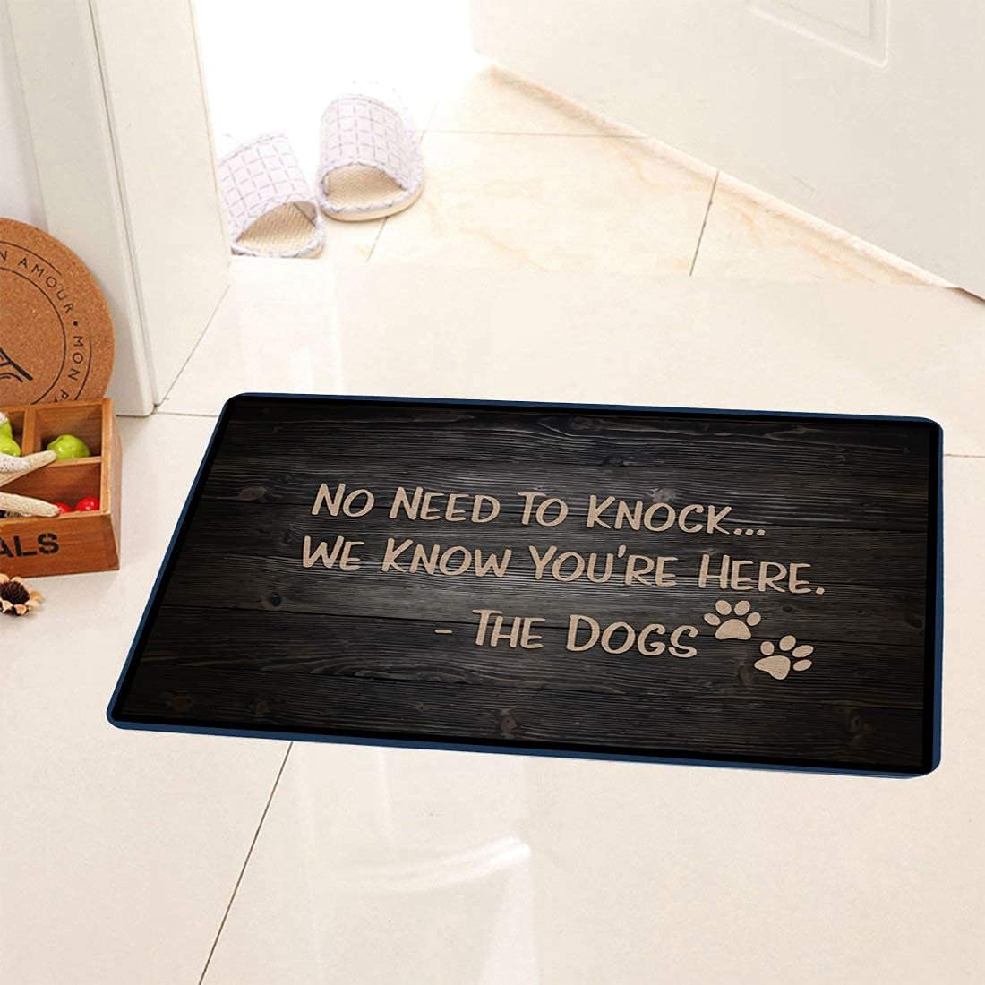 Funny Doormat, Welcome Door Mats for Home, Dog Door Mat Floor Door Mats Outdoor Indoor Mat Rubber Non Slip Backing 16"(W) X 24"(L)