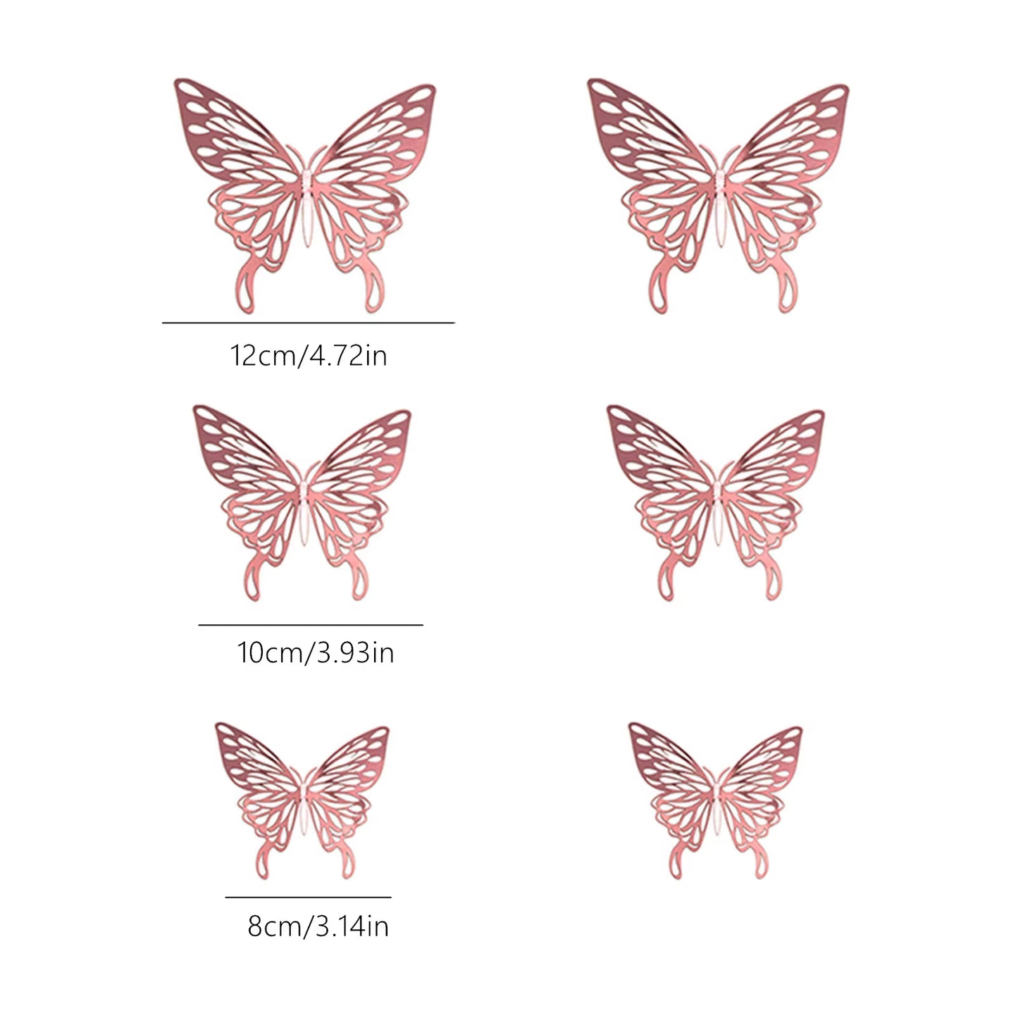 3D Hollow Butterfly Wall Stickers Home Decor Cardboard Butterfly Wall Stickers Home Decor Accessories Accesorios De Cocina