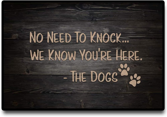 Funny Doormat, Welcome Door Mats for Home, Dog Door Mat Floor Door Mats Outdoor Indoor Mat Rubber Non Slip Backing 16"(W) X 24"(L)