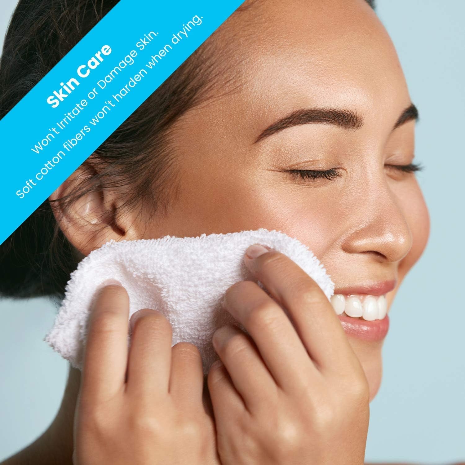 Wash Cloth Towels by Royal, 24-Pack, 100% Natural Cotton, 12 X 12, Soft and Absorbent, Machine Washable, White (24 Pack)