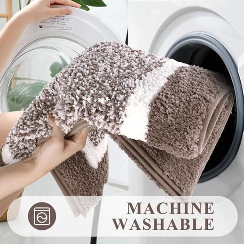 3 Piece Bath Mat Set Bathroom Rugs, Non 18"X26"+18"X48