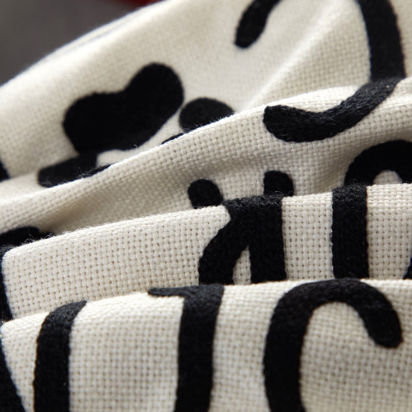 (4 Pack)  Black and White Reserved for Dog Square Decorative Pillow for Adults, 18 in X 18 In