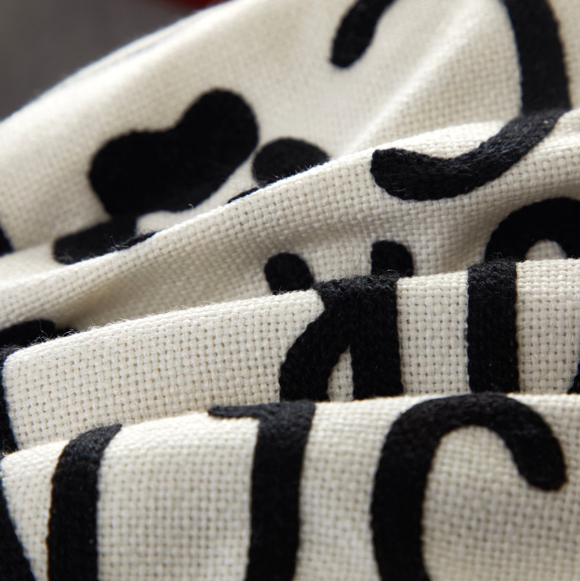 (4 Pack)  Black and White Reserved for Dog Square Decorative Pillow for Adults, 18 in X 18 In