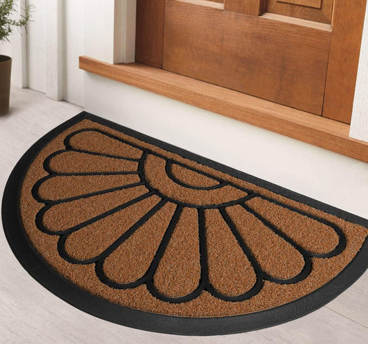 Front Door Mat - Low Pile Front Door Mat outside Entrance - Muddy Dirt Trapping Welcome Matt Outdoor - Rubber Backing anti Slip Indoor Doormat Entrance, 30" X 17", Bright Brown