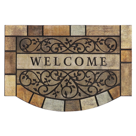 Welcome Mats Outdoor Durable Door Mats, 36" X 24" Modern Texture Doormat with Non-Slip Rubber Backing